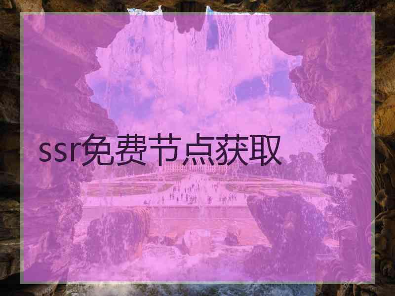 ssr免费节点获取